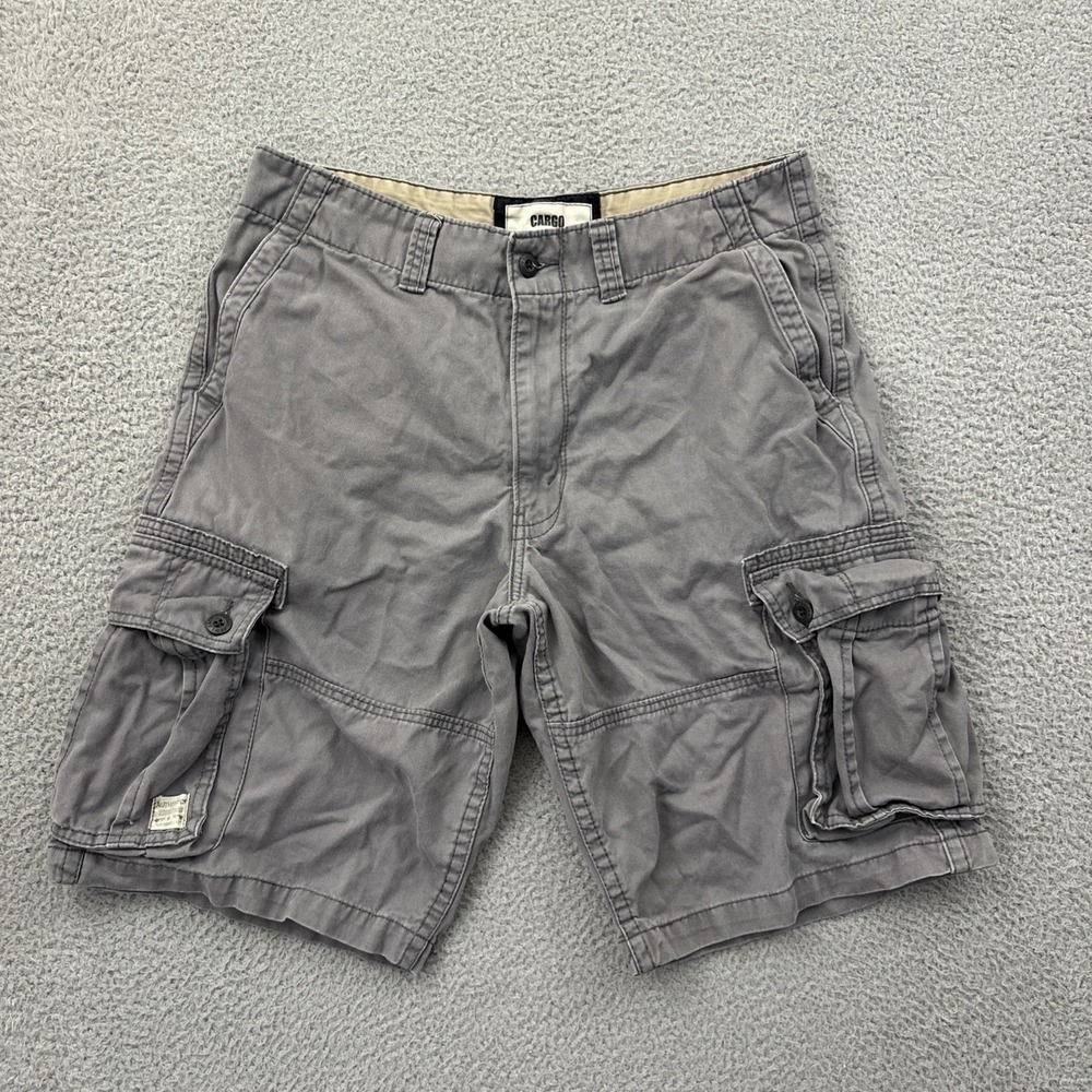 Y2K Levi's Strauss Cargo Shorts 11" Baggy Utility Gray Skater Grunge Men's 34